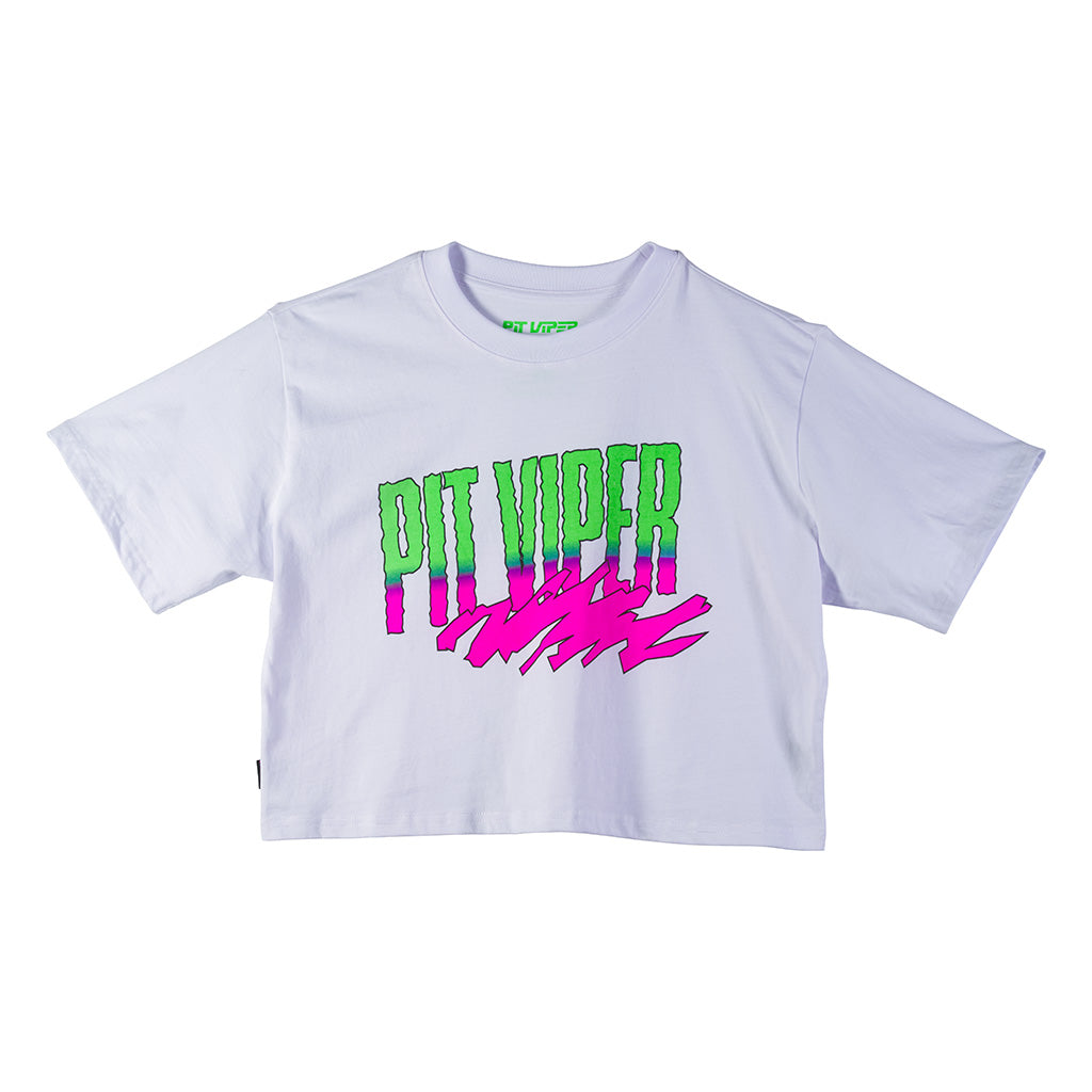 White Artificial Crop Tee